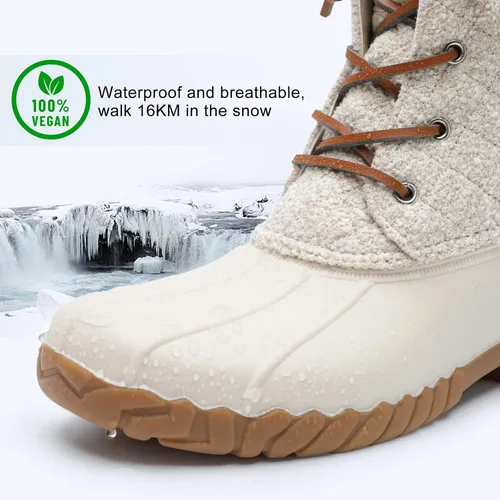 Vista 3 de STQ - Botas de pato para mujer, Botas de invierno acolchadas para la nieve