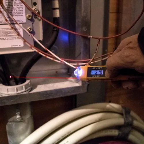 Vista 8 de Klein Tools NCVT-4IR - Probador de voltaje sin contacto, bolígrafo de CA de 12-1000 V con termómetro IR de -22 a 482 grados Fahrenheit, alarma LED