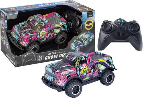 Revell Ghost Driver - Auto de juguete a control remoto para niños, juguete iluminado de 2.4 GHz, autos a control remoto, camiones, regalos para