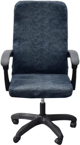 Vista 31 de CRFATOP Funda elástica para silla de oficina de computadora con cremallera duradera, funda giratoria universal para silla de escritorio