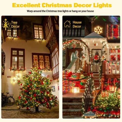 Vista 10 de 4th of July Decorations, Solar American Flag Lights Outdoor with 8 Modes, 18.8FT 25 USA Flags & 50 Red White and Blue LEDs Patriotic String Lights