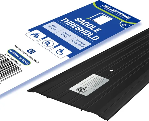 Vista 9 de 6" W x 1/4" H x 36" L - Commercial Aluminum Door Threshold(Dark Bronze Anodized)- Door Saddle- ADA accessible Barrier Free- Fire Rated- Door Bronce