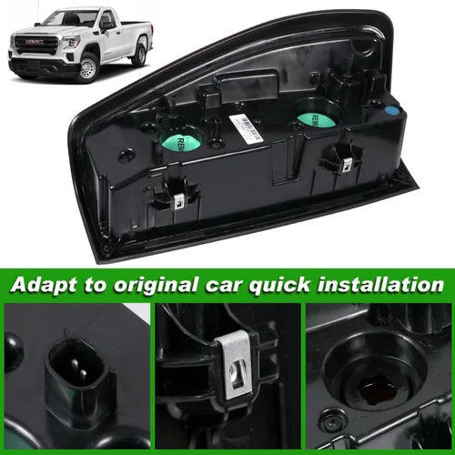 Vista 5 de Lochnchn Conjunto de luz trasera compatible con GMC Sierra 1500 2500HD 3500HD 2019-2025 Luz trasera del lado del conductor, luz trasera de repuesto