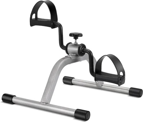 RYGEO Mini bicicleta estática para ejercicios de recuperación de piernas y brazos, bicicleta de piso ligera y portátil Gris