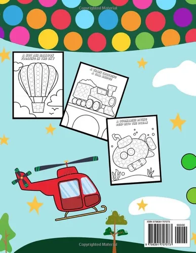 Vista 2 de Dot Markers Activity Book Vehicles Cars, Trucks, and Planes Coloring Books for Kids