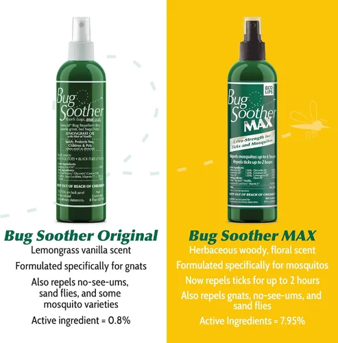 Vista 8 de Bug Soother MAX Spray repelente de garrapatas y mosquitos natural – Protección contra insectos extra fuerte para exteriores, fórmula a base