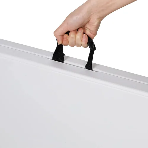 Vista 7 de FORUP Mesa plegable plegable de plástico plegable de 4 pies, mesa de campamento de comedor y fiesta de picnic