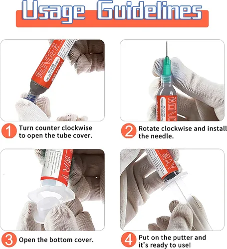 Vista 5 de Wonderway Sn63/Pb37 T4 Tin Lead Solder Pasta No Clean, 361.4 °F Punto de fusión (0.71 oz)