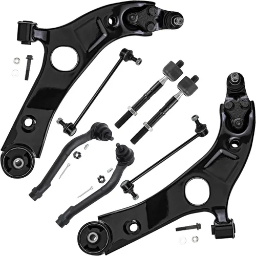 Vista 55 de Detroit Axle - Kit de suspensión frontal de 8 piezas para Chevy GMC Silverado Sierra Suburban 1500 Yukon Avalanche Cadillac Escalade brazos