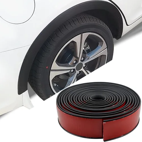Vista 9 de 20 pies de borde de arco de rueda de coche, guardabarros acampanados, arcos de expansión de alerón, tira anticolisión para cejas de rueda de coche