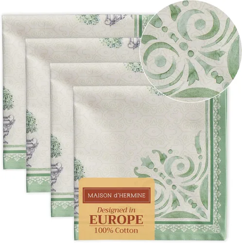 Vista 121 de Maison d' Hermine - Juego de 4 servilletas 100 % de tela de algodón lavable, decorar o regalar, hogar, cocina, comedor, fiestas de cóctel