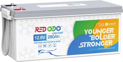 Vista 14 de Redodo Batería LiFePO4 de 12 V 410 Ah, batería de litio de 5248 Wh con BMS de 250 A, potencia de salida máx. 3200 W, celda de batería de grado A