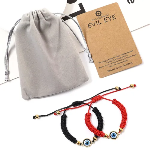 Vista 6 de Evil Eye Red Bracelets for Protection - Red String Amulet Adjustable Bracelet For Women Men Girls Link Knot Lucky Kabbalah Protection Bracelets