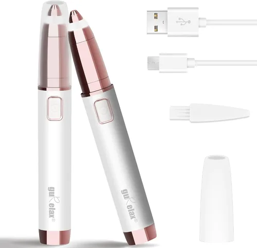 gurelax Recortadora de Cejas para Mujeres, Removedor Eléctrico de Vello de Cejas, Moldeador de Navaja de Cejas Sin Dolor con Luz LED, Recargable por