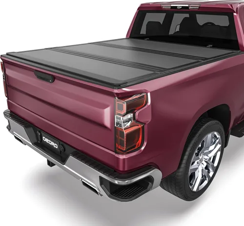 Vista 14 de OEDRO FRP Cubierta Tonneau Rígida de Triple Pliegue Compatible con Chevy Silverado 1500 y GMC Sierra 1500 2007-2013 Nuevo Estilo de Carrocería Cama