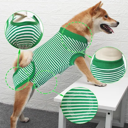 Vista 4 de Traje de Recuperación para Perros, Ropa Post-Cirugía para Mascotas Macho y Hembra, Enterizo Profesional para Perros para Cirugía para Recuperación