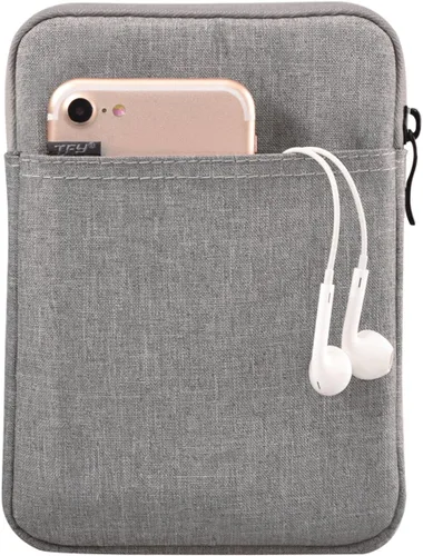 Vista 3 de TFY E-Reader - Bolsa protectora con cierre de cremallera, además de soporte para correa de mano para lectores electrónicos de 6 pulgadas, Kindle
