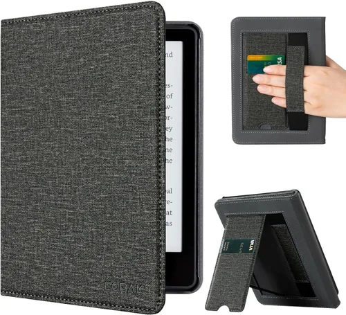 Vista 298 de CoBak Funda inteligente para Kindle Paperwhite de 6.8" de 11ª generación 2021 con función de encendido automático, ligera, delgada, de piel **Salvia