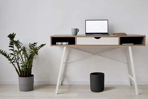 Vista 3 de Essentra Home Papelera negra mate para reciclaje para oficina, papelera para baño o dormitorio. 2.2 galones.