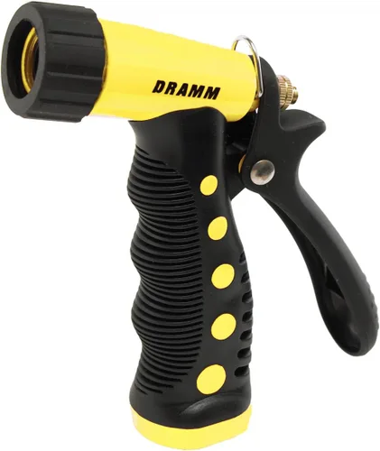 Vista 20 de Dramm® Revolver Boquilla de Manguera de Jardín de Servicio Pesado de 9 Patrones – Pistola Pulverizadora de Metal Ajustable con Control de Flujo