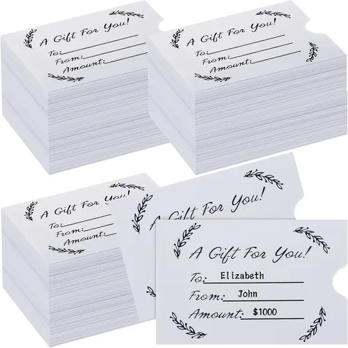 Vista 8 de Eaasty 500 fundas para tarjetas de regalo, sobres para tarjetas de Navidad, fundas protectoras para negocios, 2.36 x 3.54 pulgadas (Lindo)