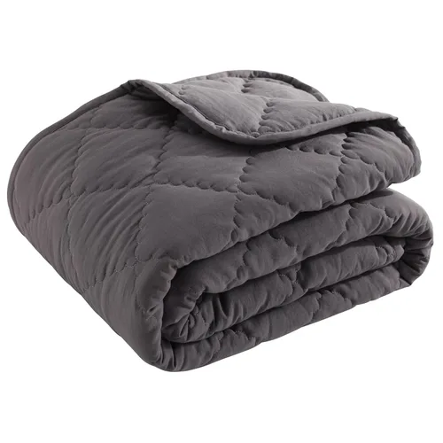 Vista 17 de BEDSUM Edredón 100% de microfibra cepillada para niños pequeños, ultrasuave, ligero y cálido, transpirable, manta acolchada para cuna, para Gris
