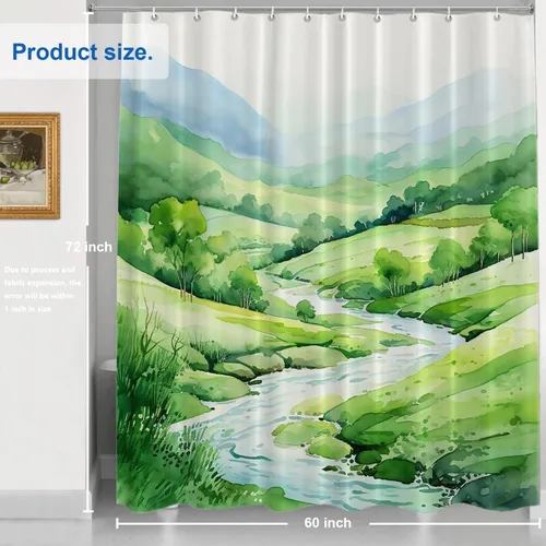 Vista 239 de Shrahala Father and Child Embracing No Hooks Shower Curtain with Snap in Liner Set, Tender Moment Captured Bathroom Décor Polyester Fiber Waterproof