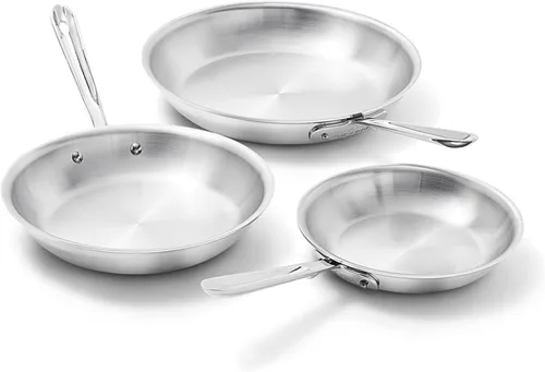 Vista 11 de All-Clad D3® Sartén de acero inoxidable de 10 pulgadas, fabricada en los Estados Unidos