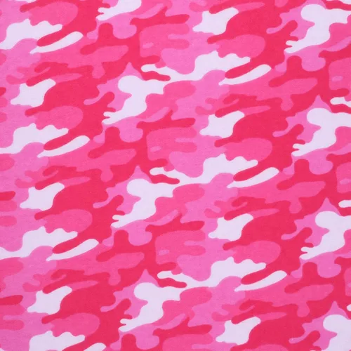 Mook Fabrics Camuflaje de franela PRT, rosa intenso cortado por yarda