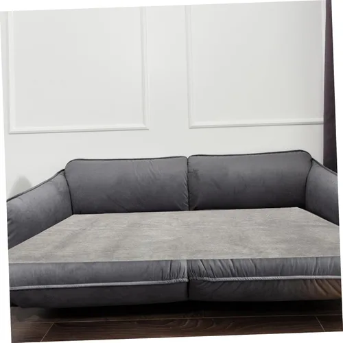 Vista 5 de Uonlytech Anti-Scratch Sofa Cover Wear-Resistant Couch Protector Mat Non-Slip Modern Minimalist Grey Sofa Pad for Four Seasons Washable and