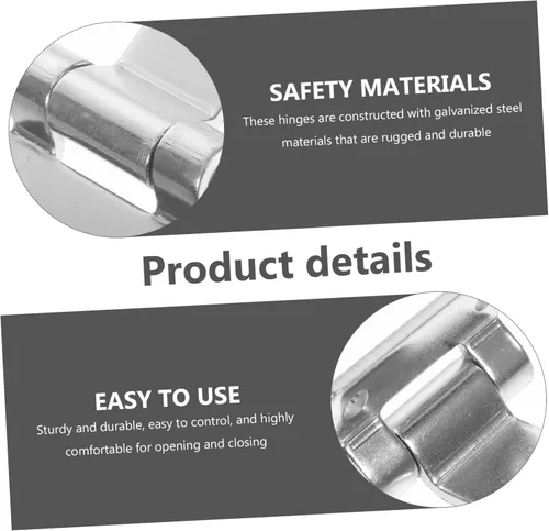 Vista 7 de Bisagras de acero inoxidable, 2 piezas de bisagras pesadas para gabinetes de cocina, bisagra de puerta, bisagras de bisagra de alta resistencia