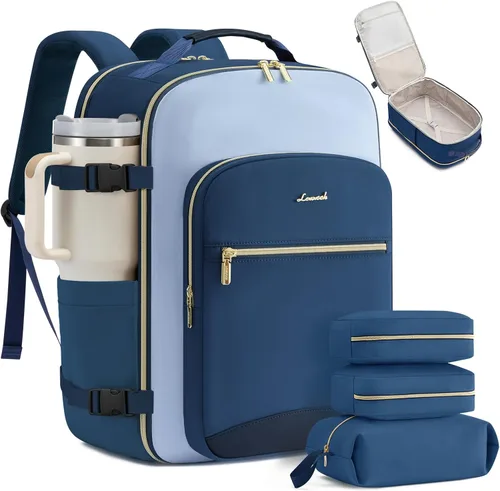 Vista 25 de LOVEVOOK Mochila de viaje para llevar a bordo, Mochilas de viaje