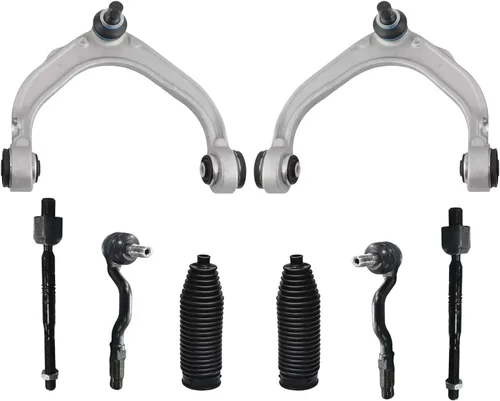 Vista 359 de Detroit Axle - Kit de brazos de control delanteros 2WD de 8 piezas para Ford F-150 Lincoln Mark LT 05-08, 4 brazos de control superior e inferior