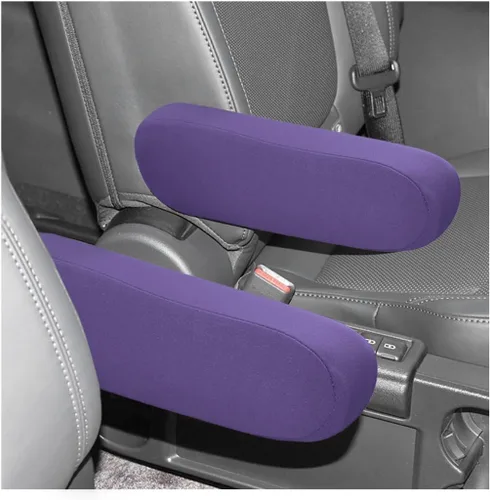 Vista 9 de 2 fundas para reposabrazos de asiento delantero de automóvil, tela elástica suave, protectores de reposabrazos de repuesto, funda transpirable