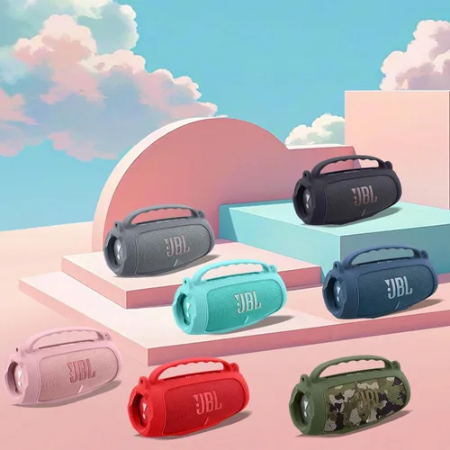 Vista 8 de Funda de silicona compatible con JBL Charge 5 Altavoz Bluetooth portátil impermeable (Cubierta de silicona negra)