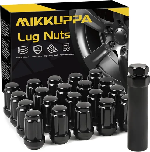 Vista 15 de MIKKUPPA 20 tuercas de llanta 1/2-20 – Repuesto para Jeep Wrangler 1987-2018, Liberty 2002-2012, Grand Cherokee 1993-2010 – Tuercas negras