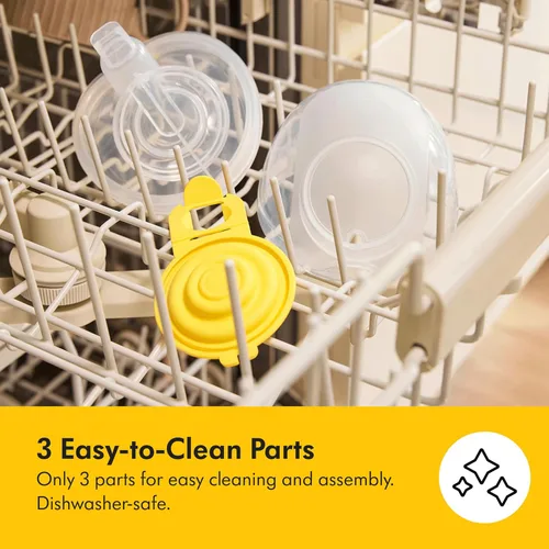 Vista 7 de Vasos de colección manos libres Medela, compatibles con los extractores de leche Freestyle Flex, Pump in Style con MaxFlow y Swing Maxi eléctricos
