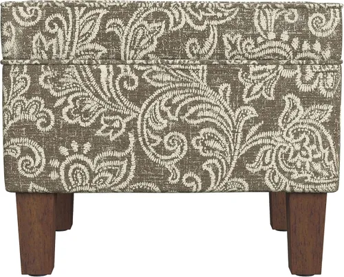 Vista 14 de HomePop Decoración para el hogar K7646-A877 Otomana tapizada moderna rectangular de almacenamiento Otomana con tapa con bisagras