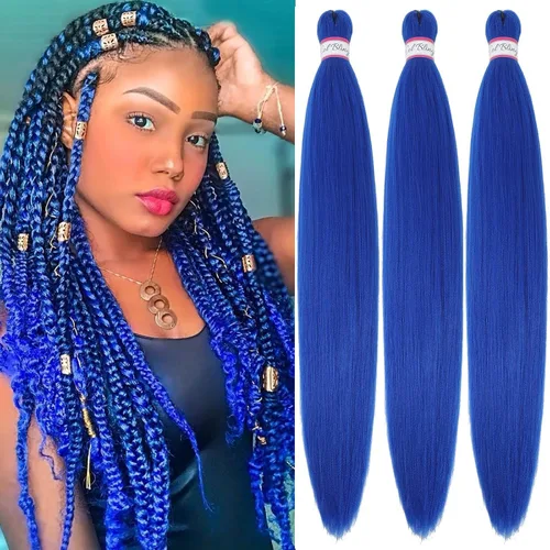 Vista 28 de Col Bling Cabello trenzado preestirado para mujer