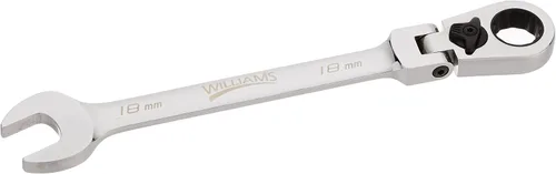 Vista 4 de Williams JHW1210RCF Llave combinada SAE reversible de cabeza flexible de 12 puntos, con acabado cromado pulido - 5/16 pulgadas