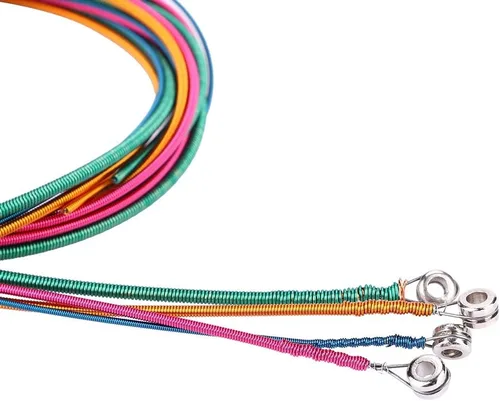 Vista 5 de Cuerdas de bajo colorido de 4 cuerdas, 4 cuerdas de bajo eléctrico