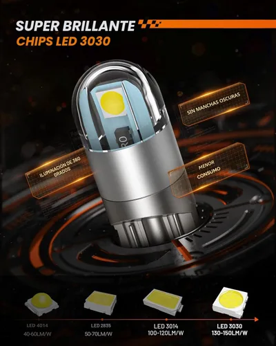 Vista 4 de SEALIGHT 194 - Bombilla LED de 6000 K, color blanco, para placa de matrícula, cúpula, T10 168 2825 W5W 3030, chips brillantes en cuña para bombilla