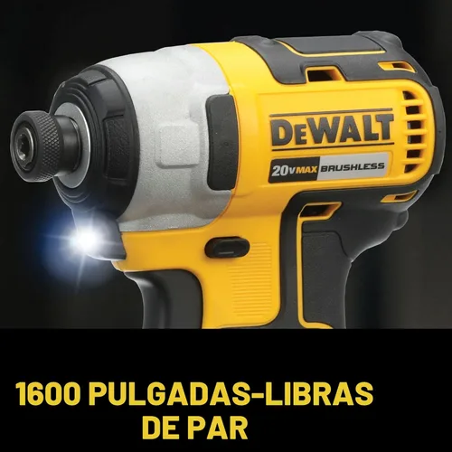 Vista 6 de DEWALT Taladro inalámbrico de 20 V MAX y destornillador de impacto, taladro eléctrico sin escobillas, kit combinado de herramientas eléctricas de 2
