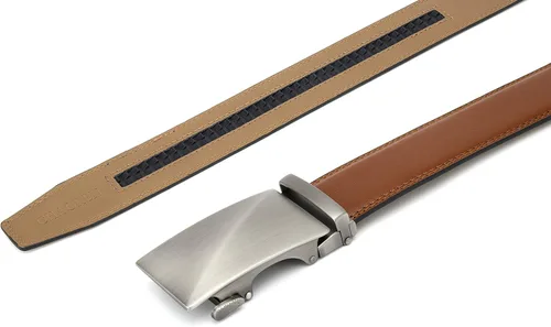 Vista 8 de CHAOREN Cinturón de trinquete de cuero para hombre, ajuste personalizable, estilo sin esfuerzo (1.378 in)