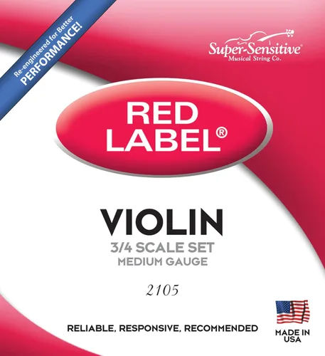 Vista 4 de Super Sensitive Red Label Violín A String 1/2 Medium