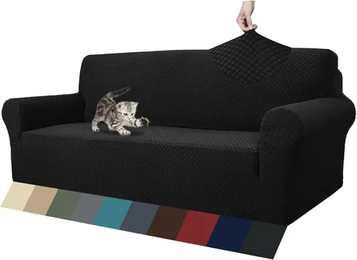 Vista 45 de ZNSAYOTX 1 Funda de silla Jacquard para sala de estar, funda de silla de alta elasticidad con brazos, antideslizante, apta para mascotas, funda