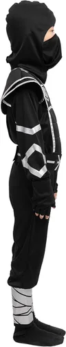 Vista 5 de Disfraz de ninja plateado con accesorios de espuma para Halloween y niños