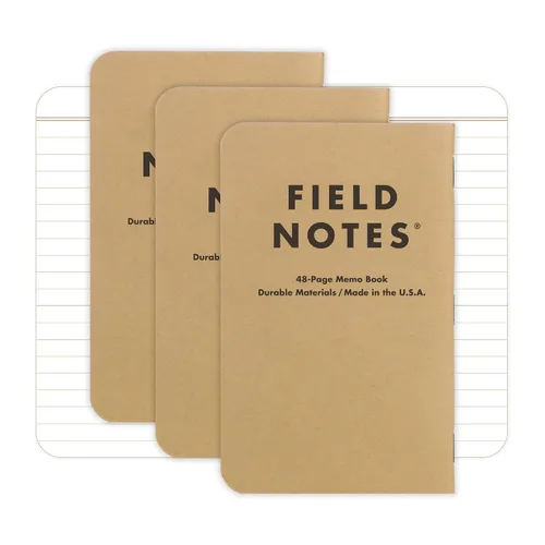 Vista 9 de Field Notes: Paquete Original de Kraft de 3 - Papel Mixto (1 Gráfico/Cuadrícula, 1 Rayado/Lineado, 1 Liso/Blanco) Cuadernos de Notas - Cuadernos