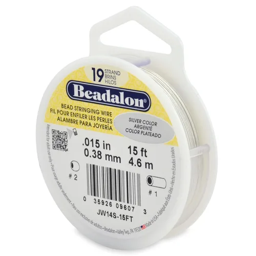 Vista 23 de Beadalon - Alambre para collar de cuentas de acero inoxidable (19 hilos, 0,25 mm, brillante, 31 m)