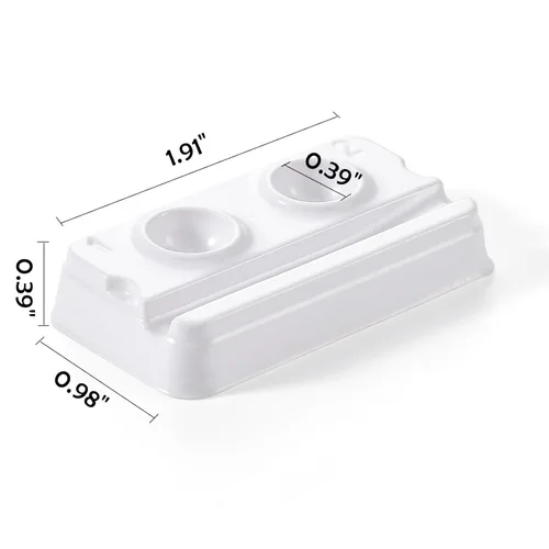 Vista 2 de JMU 200 piezas desechables de mezcla dental bien -2 pozos mini bandejas de mezcla